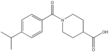 1-{[4-(propan-2-yl)phenyl]carbonyl}piperidine-4-carboxylic acid Struktur