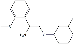 1-{1-amino-2-[(3-methylcyclohexyl)oxy]ethyl}-2-methoxybenzene Struktur