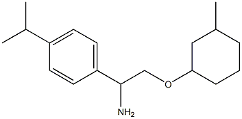 1-{1-amino-2-[(3-methylcyclohexyl)oxy]ethyl}-4-(propan-2-yl)benzene Struktur