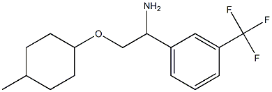 1-{1-amino-2-[(4-methylcyclohexyl)oxy]ethyl}-3-(trifluoromethyl)benzene Struktur