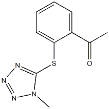 1-{2-[(1-methyl-1H-1,2,3,4-tetrazol-5-yl)sulfanyl]phenyl}ethan-1-one Struktur