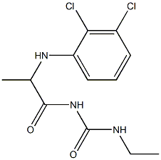 1-{2-[(2,3-dichlorophenyl)amino]propanoyl}-3-ethylurea Struktur