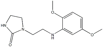 1-{2-[(2,5-dimethoxyphenyl)amino]ethyl}imidazolidin-2-one Struktur