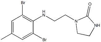 1-{2-[(2,6-dibromo-4-methylphenyl)amino]ethyl}imidazolidin-2-one Struktur