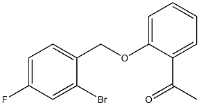 1-{2-[(2-bromo-4-fluorophenyl)methoxy]phenyl}ethan-1-one Struktur