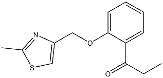 1-{2-[(2-methyl-1,3-thiazol-4-yl)methoxy]phenyl}propan-1-one Struktur