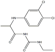 1-{2-[(3,4-dichlorophenyl)amino]propanoyl}-3-ethylurea Struktur