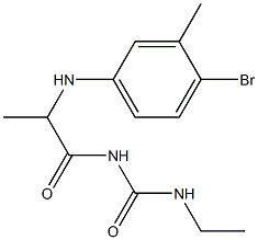 1-{2-[(4-bromo-3-methylphenyl)amino]propanoyl}-3-ethylurea Struktur