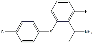 1-{2-[(4-chlorophenyl)sulfanyl]-6-fluorophenyl}ethan-1-amine Struktur