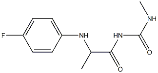 1-{2-[(4-fluorophenyl)amino]propanoyl}-3-methylurea Struktur