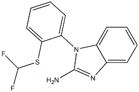 1-{2-[(difluoromethyl)sulfanyl]phenyl}-1H-1,3-benzodiazol-2-amine Struktur