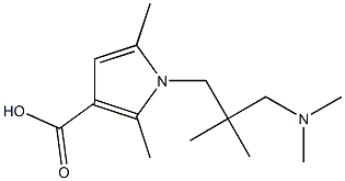 1-{2-[(dimethylamino)methyl]-2-methylpropyl}-2,5-dimethyl-1H-pyrrole-3-carboxylic acid Struktur