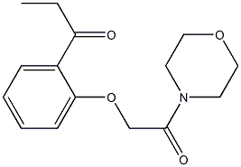 1-{2-[2-(morpholin-4-yl)-2-oxoethoxy]phenyl}propan-1-one Struktur