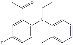 1-{2-[ethyl(2-methylphenyl)amino]-5-fluorophenyl}ethan-1-one Struktur