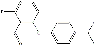 1-{2-fluoro-6-[4-(propan-2-yl)phenoxy]phenyl}ethan-1-one Struktur