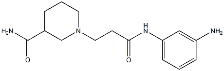 1-{3-[(3-aminophenyl)amino]-3-oxopropyl}piperidine-3-carboxamide Struktur