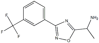 1-{3-[3-(trifluoromethyl)phenyl]-1,2,4-oxadiazol-5-yl}ethan-1-amine Struktur