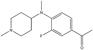 1-{3-fluoro-4-[methyl(1-methylpiperidin-4-yl)amino]phenyl}ethan-1-one Struktur