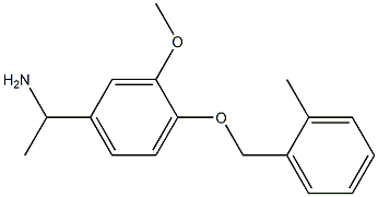 1-{3-methoxy-4-[(2-methylbenzyl)oxy]phenyl}ethanamine Struktur