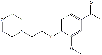 1-{3-methoxy-4-[2-(morpholin-4-yl)ethoxy]phenyl}ethan-1-one Struktur