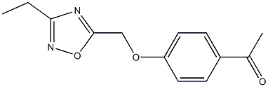 1-{4-[(3-ethyl-1,2,4-oxadiazol-5-yl)methoxy]phenyl}ethan-1-one Struktur