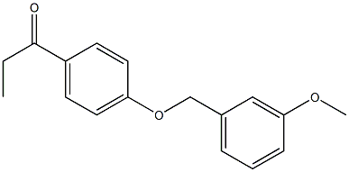 1-{4-[(3-methoxyphenyl)methoxy]phenyl}propan-1-one Struktur