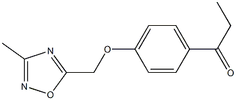 1-{4-[(3-methyl-1,2,4-oxadiazol-5-yl)methoxy]phenyl}propan-1-one Struktur