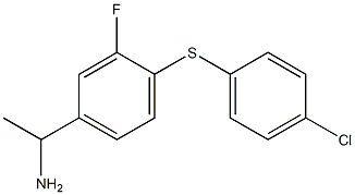 1-{4-[(4-chlorophenyl)sulfanyl]-3-fluorophenyl}ethan-1-amine Struktur