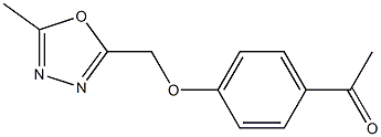 1-{4-[(5-methyl-1,3,4-oxadiazol-2-yl)methoxy]phenyl}ethan-1-one Struktur