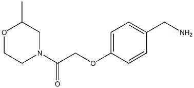 1-{4-[2-(2-methylmorpholin-4-yl)-2-oxoethoxy]phenyl}methanamine Struktur