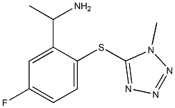 1-{5-fluoro-2-[(1-methyl-1H-1,2,3,4-tetrazol-5-yl)sulfanyl]phenyl}ethan-1-amine Struktur