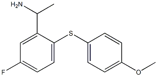 1-{5-fluoro-2-[(4-methoxyphenyl)sulfanyl]phenyl}ethan-1-amine Struktur