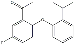 1-{5-fluoro-2-[2-(propan-2-yl)phenoxy]phenyl}ethan-1-one Struktur