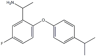 1-{5-fluoro-2-[4-(propan-2-yl)phenoxy]phenyl}ethan-1-amine Struktur