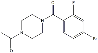 1-acetyl-4-(4-bromo-2-fluorobenzoyl)piperazine Struktur