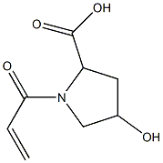 1-acryloyl-4-hydroxypyrrolidine-2-carboxylic acid Struktur