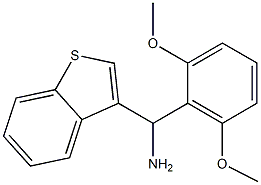 1-benzothiophen-3-yl(2,6-dimethoxyphenyl)methanamine Struktur