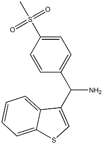 1-benzothiophen-3-yl(4-methanesulfonylphenyl)methanamine Struktur