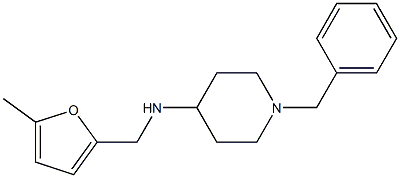 1-benzyl-N-[(5-methylfuran-2-yl)methyl]piperidin-4-amine Struktur