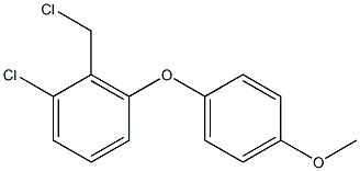 1-chloro-2-(chloromethyl)-3-(4-methoxyphenoxy)benzene Struktur