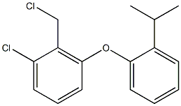 1-chloro-2-(chloromethyl)-3-[2-(propan-2-yl)phenoxy]benzene Struktur