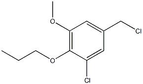 1-chloro-5-(chloromethyl)-3-methoxy-2-propoxybenzene Struktur