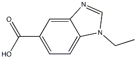 1-ethyl-1H-1,3-benzodiazole-5-carboxylic acid Struktur