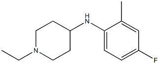 1-ethyl-N-(4-fluoro-2-methylphenyl)piperidin-4-amine Struktur