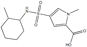 1-methyl-4-{[(2-methylcyclohexyl)amino]sulfonyl}-1H-pyrrole-2-carboxylic acid Struktur