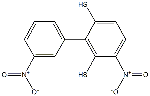 1-nitro-3-[(3-nitrophenyl)disulfanyl]benzene Struktur