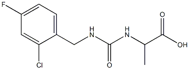 2-({[(2-chloro-4-fluorophenyl)methyl]carbamoyl}amino)propanoic acid Struktur