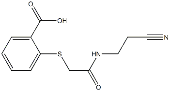 2-({[(2-cyanoethyl)carbamoyl]methyl}sulfanyl)benzoic acid Struktur