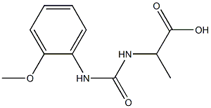 2-({[(2-methoxyphenyl)amino]carbonyl}amino)propanoic acid Struktur