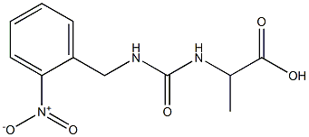 2-({[(2-nitrophenyl)methyl]carbamoyl}amino)propanoic acid Struktur